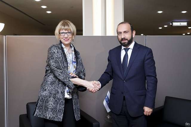 МИД Республики Армения Арарат Мирзоян встретился с генеральным секретарем ОБСЕ Хельгой Марией Шмид