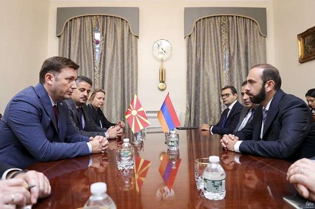 МИД Армении Арарат Мирзоян встретился с действующим председателем ОБСЕ, МИД Северной Македонии Буяром Османи