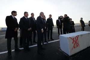Премьер-министр ознакомился с ходом строительства участка дороги Аштарак-Талин проекта “Север-Юг”